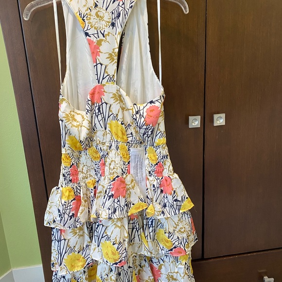 BCBG Max Azaria flounced racer back blouson mini dress - Picture 2 of 12